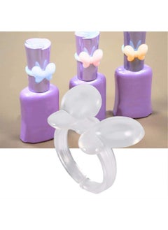 yuyte Nail Polish Display Stand Acrylic Nail Polish Shelf Display Enamel Organizer Holder Ring Flower Butterfly Good for Tracking Nail Polish or Lipstick4 