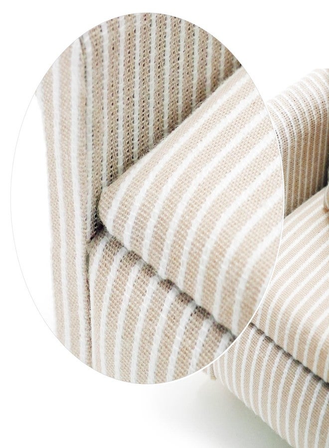 CHAMBERY 1:12 Scale Miniature Chair with Pillow Dollhouse Living Room Furniture, Khaki - Image 4