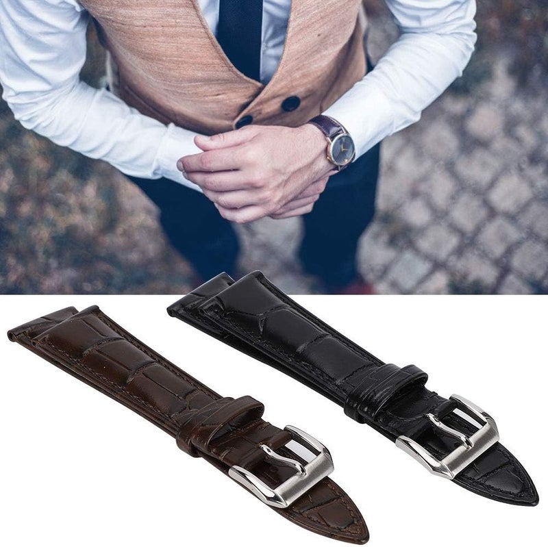 كلاراكو حزام ساعة، حزام ساعة عالمي رفيع للغاية من الجلد للجنسين مزود بإبزيم دبوس، حزام ساعة بديل - Image 5