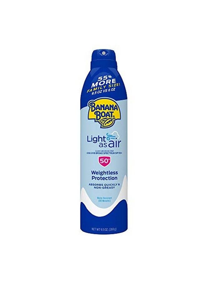 BANANA BOAT Light As Air Reef Friendly Broad Spectrum Sunscreen Spray Spf 50 9.5Oz. Value Size  - Image 1