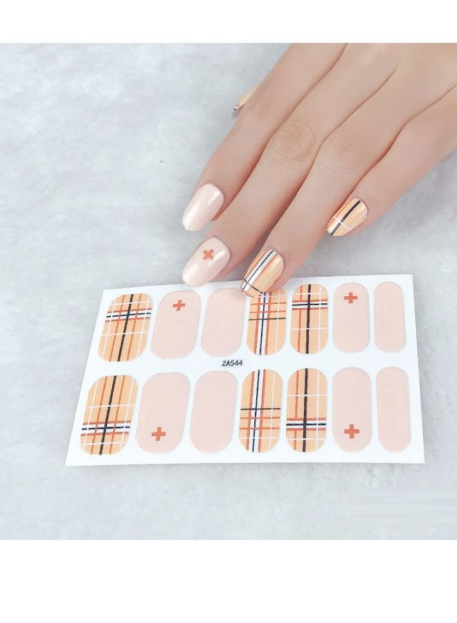 خيشة 14قطعة ستيكر للأضافر بتصاميم عصريه