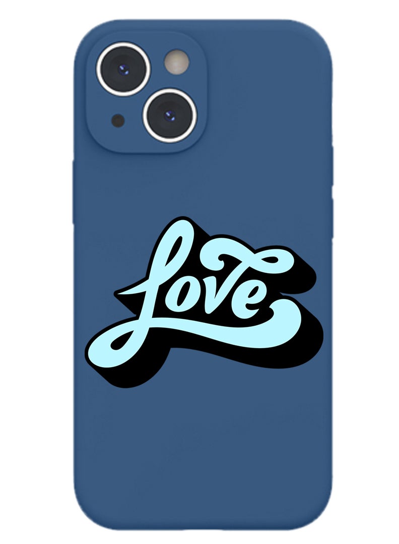 Theodor Protective Slim Fit Case Liquid Silicone Cover with Full Body Protection Anti-Scratch Shockproof Case For iPhone 14 Blue  - BE strong & Courageous copy - Image 1