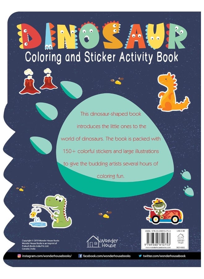 null - Dinosaurs - Coloring and Sticker Activity Book (With 150+ Stickers) - Image 1