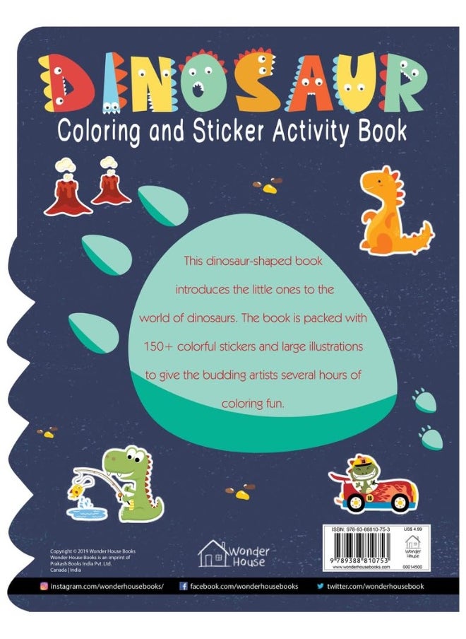 null - Dinosaurs - Coloring and Sticker Activity Book (With 150+ Stickers) - Image 1