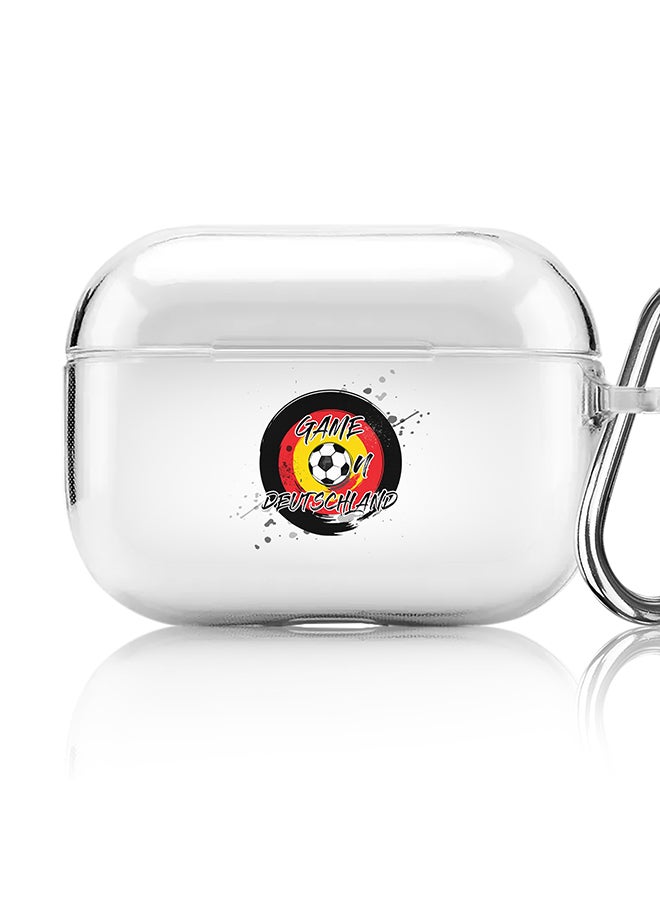 Stylizedd Classic Clear printed Case for Apple AirPods Pro 2nd Generation Thin Transparent Cover [Designed for Apple AirPods Pro 2nd Generation] - Game on Germany - Image 1