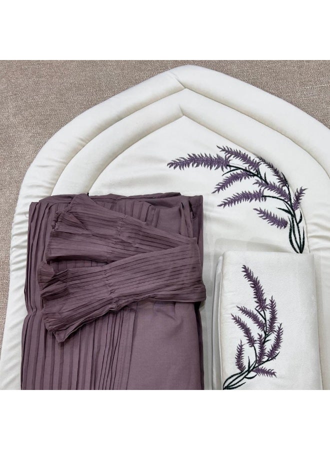 Women's prayer rug and shawl set - purple - Image 1