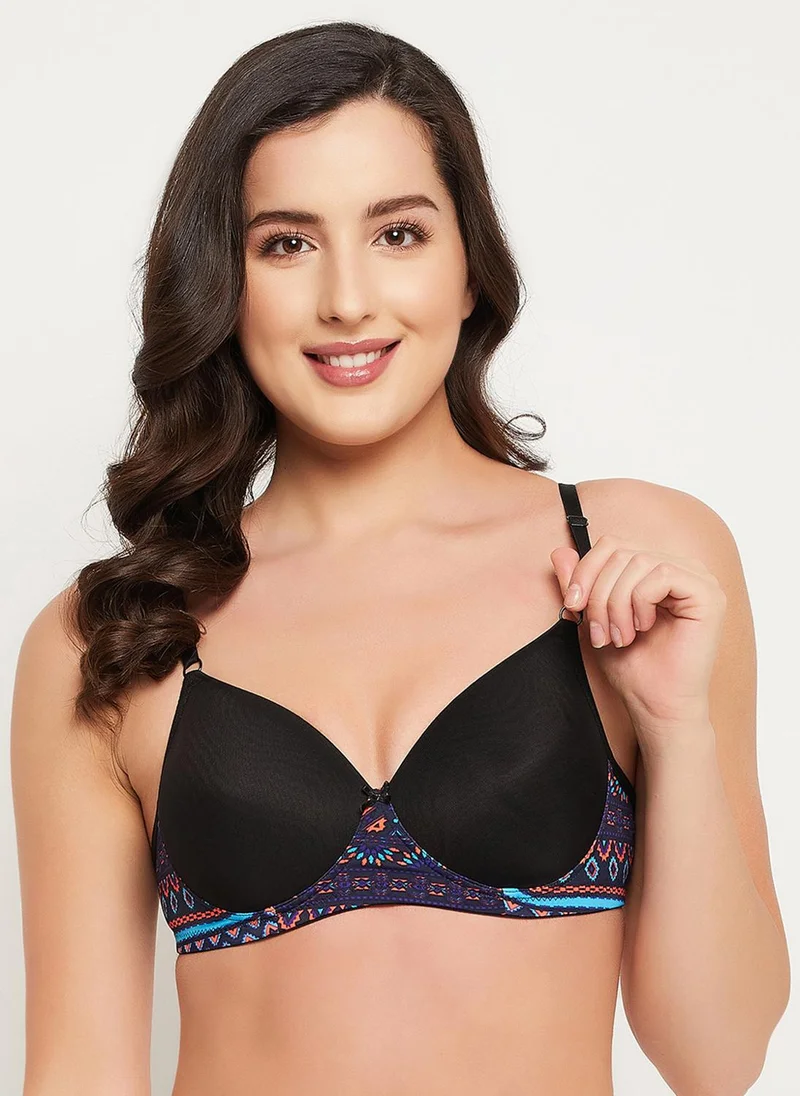 Clovia Clovia Padded Non-Wired Full Cup T-shirt Bra in Black