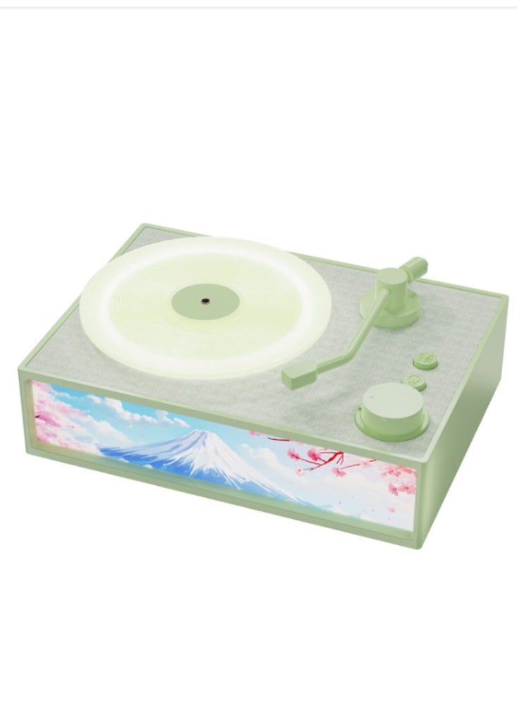 Generic Wireless Bluetooth Speaker, Aromatherapy Atmosphere Light, Small Speaker, Retro Vinyl Record Player, Home High Sound Quality  - Image 1