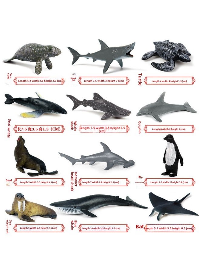 Realistic Animal Models Ocean Crabs Salty Crabs Hermit Sally Three-point Plastic Cognitive Toys-Color:KZ Mini Ocean 12 Set (Note Size) 0.09kg - Image 1