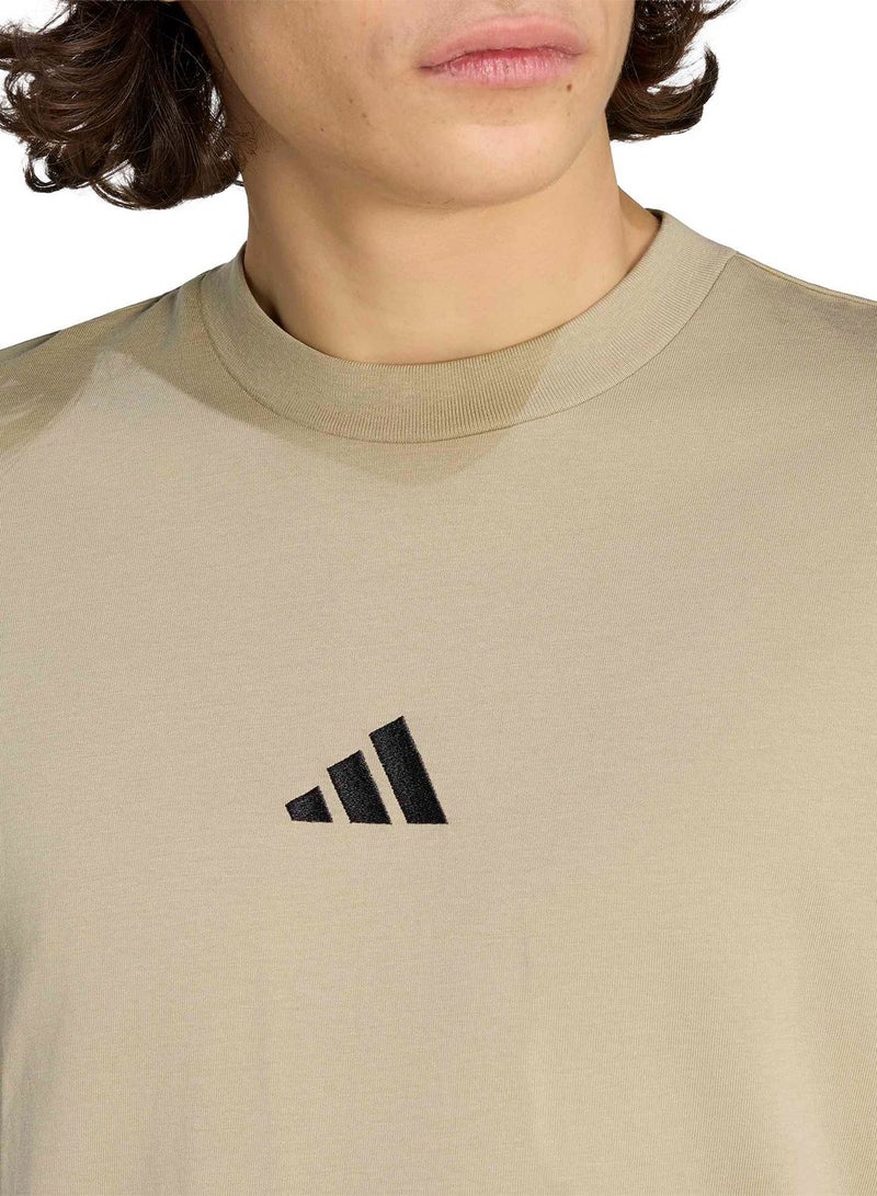 Adidas Essentials Small Logo Single Jersey T-Shirt - Image 3