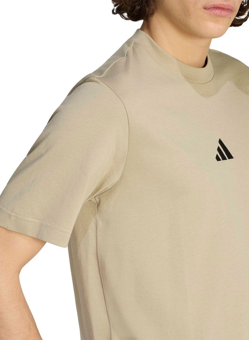 Adidas Essentials Small Logo Single Jersey T-Shirt - Image 4