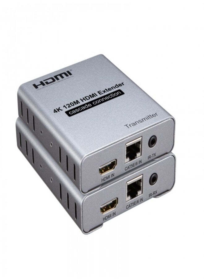Generic HDMI Extender 120 Meter Through Cat5/Cat6 Lan Port with High Resolutions Signal Processing  - Image 1