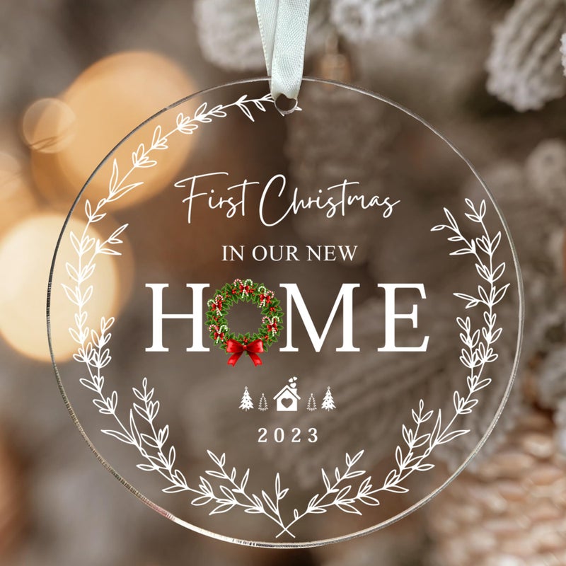 New Home Ornament 2023  Housewarming Gift Ideas for First Christmas in New Home  Acrylic Ornament
