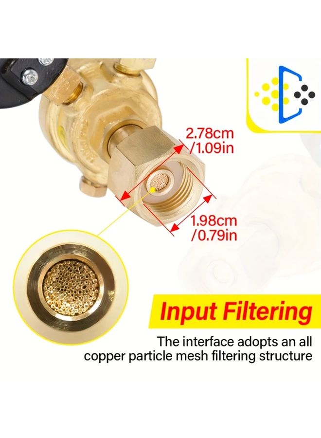 1 قطعة مقياس تدفق لحام MIG TIG منظم غاز W21 8 1 4 خيط 0-20 ميجا باسكال ضغط - Image 5