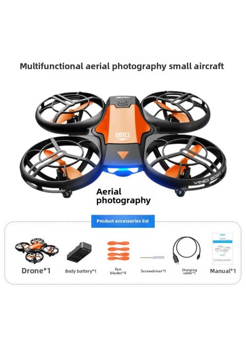V8 UAV HD استشعار الإيماءات الجوية عن بعد طائرات التحكم عن بعد طائرات المدرسة الابتدائية طائرات صغيرة التحكم عن بعد - اللون: V8 برتقالي التصوير الجوي ثلاثة أوضاع (تطبيق الهاتف المحمول + التحكم عن بعد + الإيماءات)