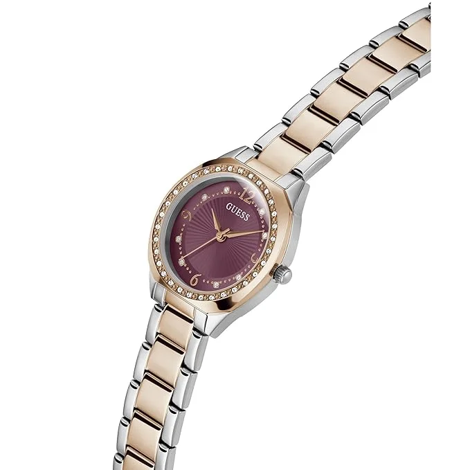 جس GUESS Charlotte Analog Watch for Women with Round Dial & Water Resistant Women's Wrist Watches