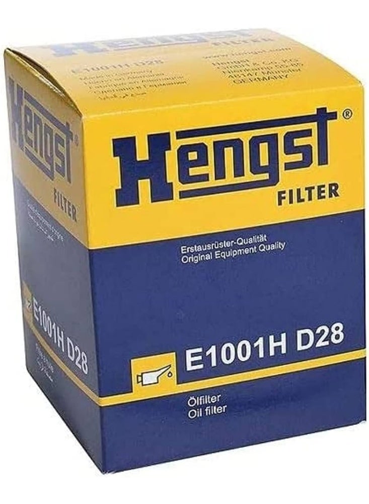 هينجست فلتر زيت المحرك Hengst E1001H D28 لموديلات بورش كايين - Image 1