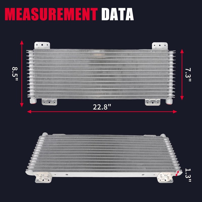 KOROP LPD47391 40k Transmission Oil Cooler Kit Low Pressure Drop Trans Cooler Compatible with Heavy Duty 40,000 GVW Max Includes Mounting Hardware - Image 5