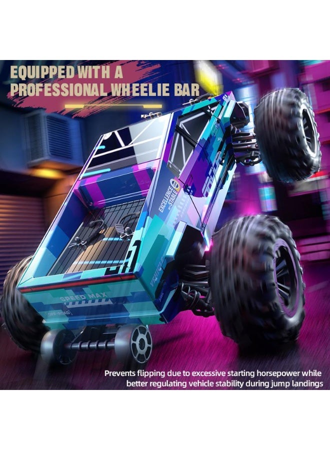 MOCOM JJR/C C8821 70km/h Brushless 4WD High-Speed Off-Road RC Car – 2.4GHz Fully Proportional Racing Truck with 2847 4000kV Motor, Splashproof ESC, Big-Foot Tires, Metal Drive Shafts, Independent Suspension, 7.4V Li-ion Battery – All-Terrain Electric Remote Control Car for Adults & Kids - Image 3