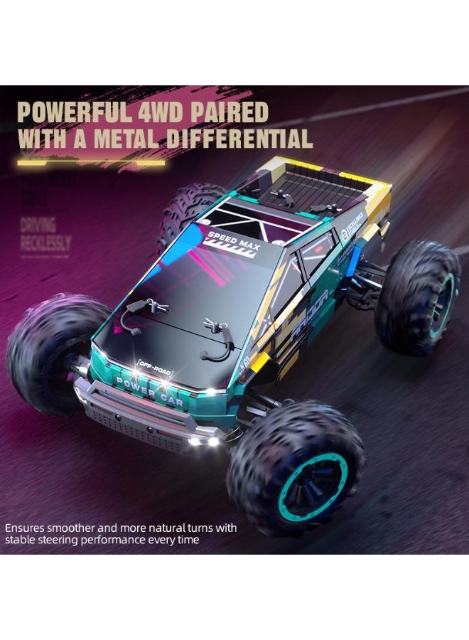 MOCOM JJR/C C8821 70km/h Brushless 4WD High-Speed Off-Road RC Car – 2.4GHz Fully Proportional Racing Truck with 2847 4000kV Motor, Splashproof ESC, Big-Foot Tires, Metal Drive Shafts, Independent Suspension, 7.4V Li-ion Battery – All-Terrain Electric Remote Control Car for Adults & Kids - Image 5