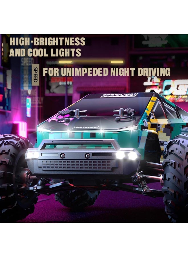 MOCOM JJR/C C8821 70km/h Brushless 4WD High-Speed Off-Road RC Car – 2.4GHz Fully Proportional Racing Truck with 2847 4000kV Motor, Splashproof ESC, Big-Foot Tires, Metal Drive Shafts, Independent Suspension, 7.4V Li-ion Battery – All-Terrain Electric Remote Control Car for Adults & Kids - Image 2