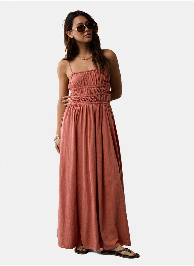 American Eagle AE Sunchaser Knit Smocked Bodice Midi Dress  - Image 5
