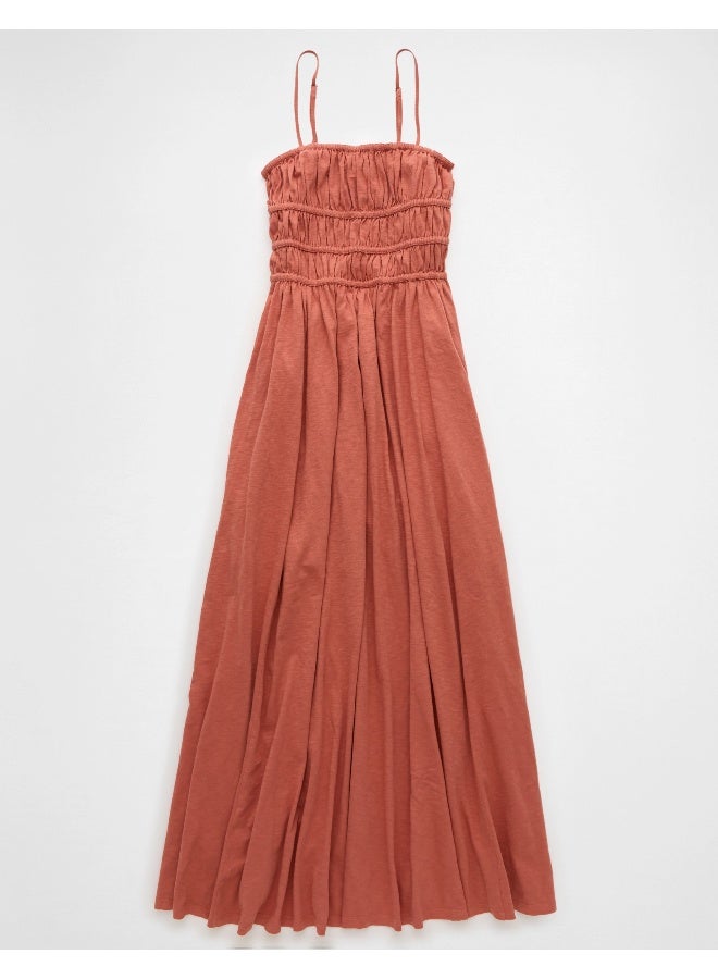 American Eagle AE Sunchaser Knit Smocked Bodice Midi Dress  - Image 3