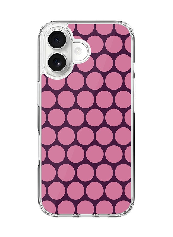 Stylizedd Classic Clear MagSafe Case for iPhone 17 , Hybrid Soft Case Flexible Edges Anti Drop TPU PC Gel Thin Transparent Cover [ Designed for iPhone 17 ] - Purple Honeycombs Full Print