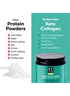 Perfect Keto Collagen Protein Powder With Mct Oil Grassfed Gf Multi Supplement Best For Ketogenic Diets Use As Keto Creamer In Coffee And Shakes For Women & Men Unflavored  - Image 5