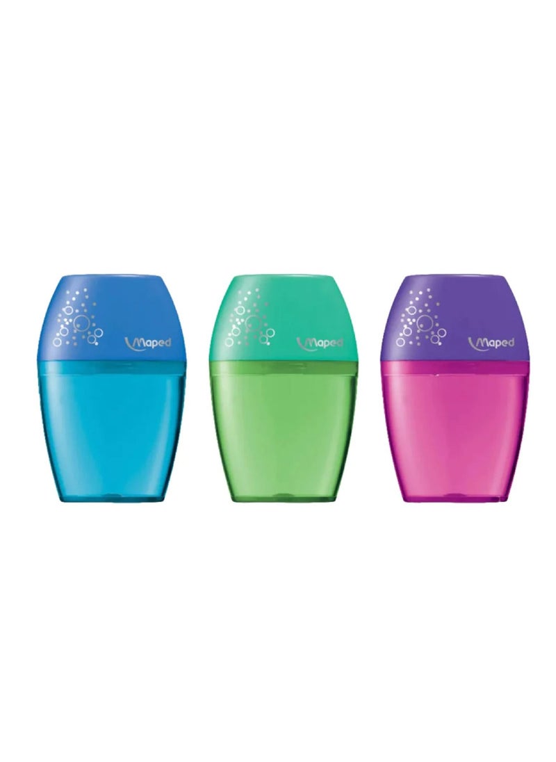 Maped 3-Piece Shaker Single Hole Sharpener Multicolour  - Image 1