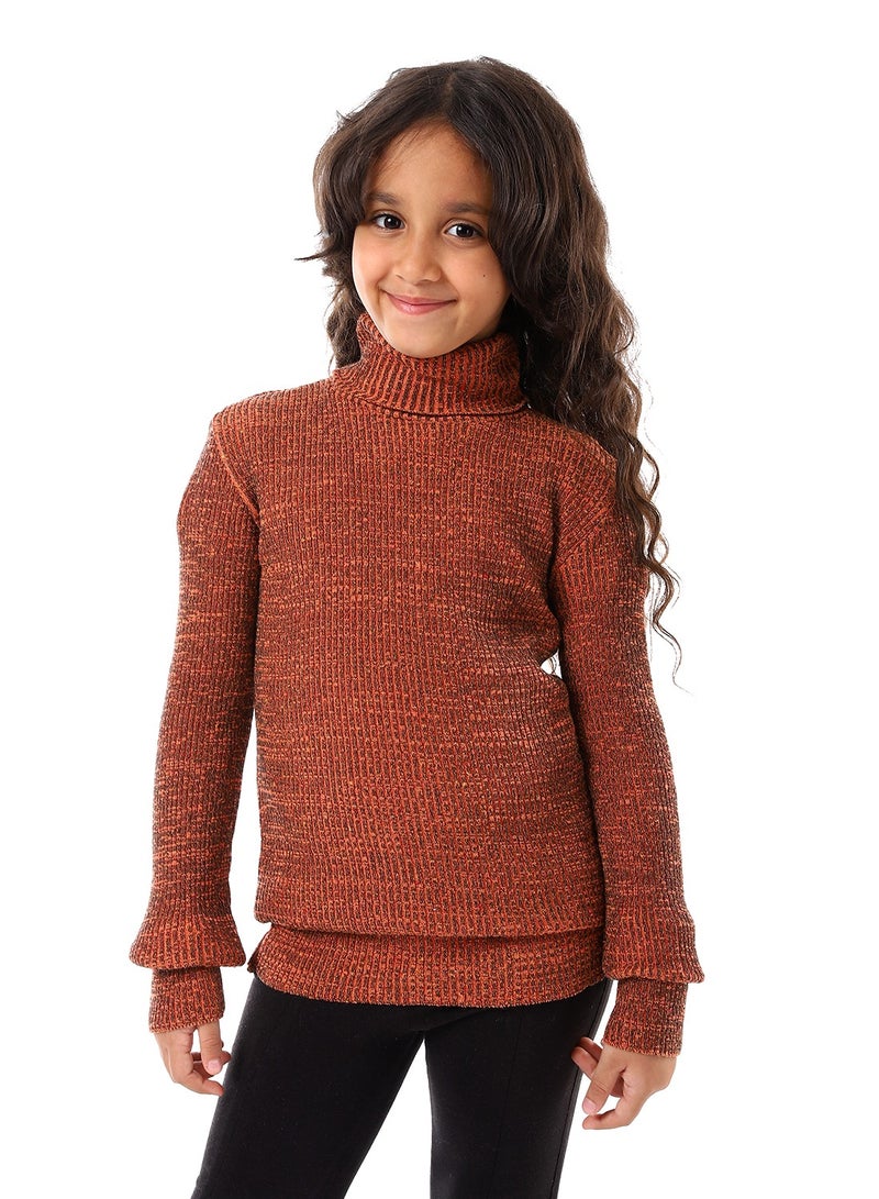 Caesar Girls Wool Pullover With High Neck  - Image 1