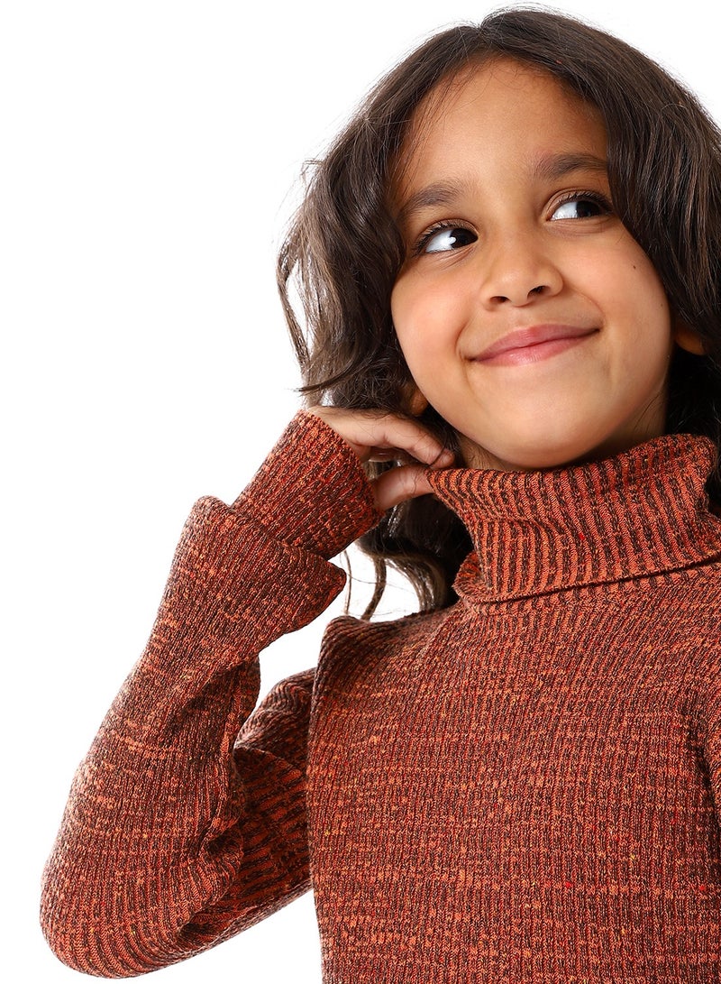 Caesar Girls Wool Pullover With High Neck  - Image 3
