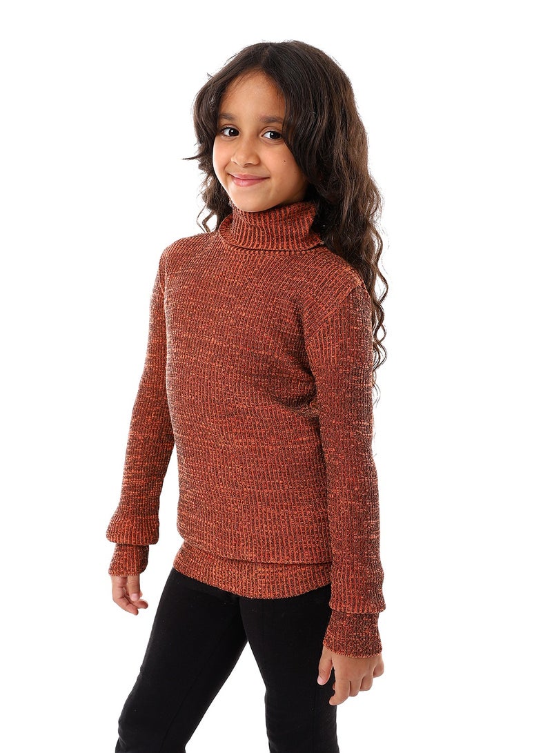 Caesar Girls Wool Pullover With High Neck  - Image 2