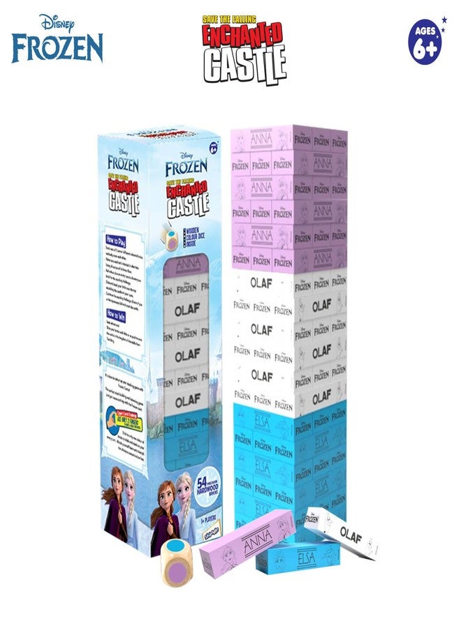SKOODLE Stackrr Tumbling Tower Game with 54 Precision Wooden Blocks of Premium Beachwood, Fun Game for Adults and Kids, 1 or More Players (Frozen) - Image 4