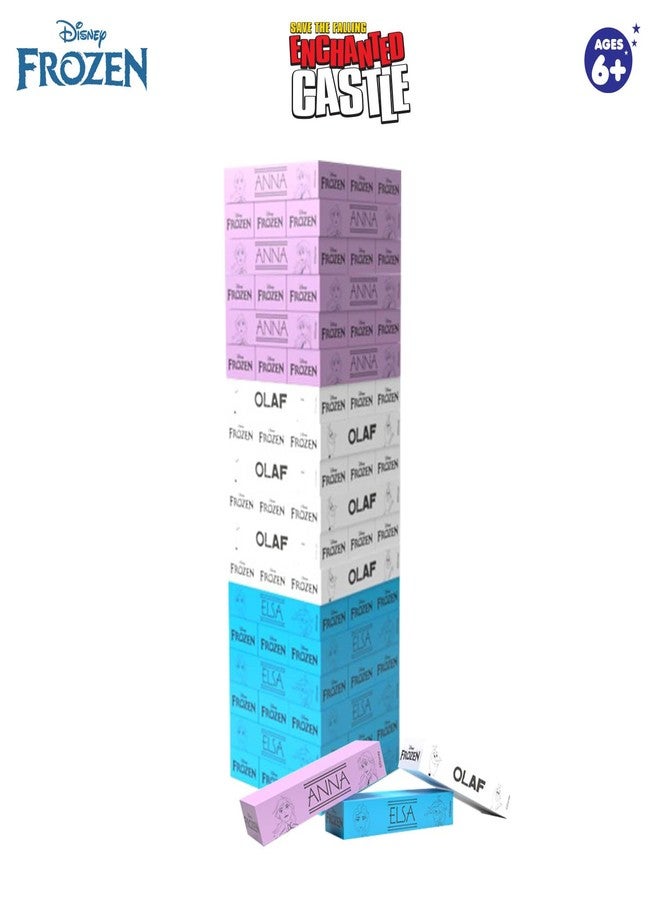 SKOODLE Stackrr Tumbling Tower Game with 54 Precision Wooden Blocks of Premium Beachwood, Fun Game for Adults and Kids, 1 or More Players (Frozen) - Image 3