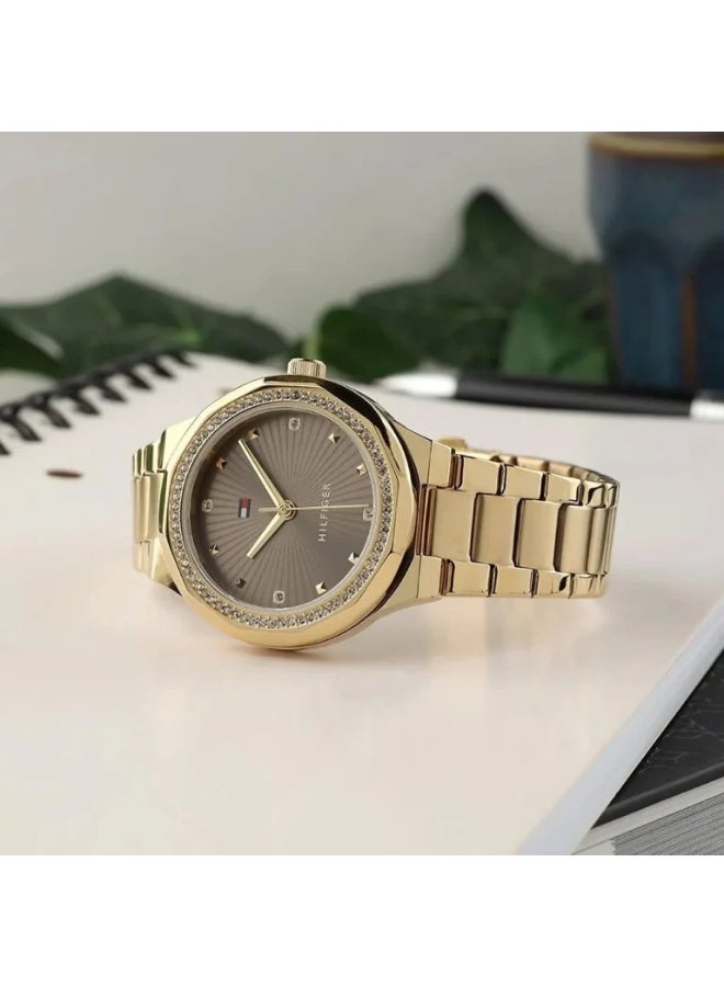 Tommy Hilfiger Women’s Piper Gold Stainless Steel Watch – Brown Dial Elegant Design | Model 1782725 - Image 4