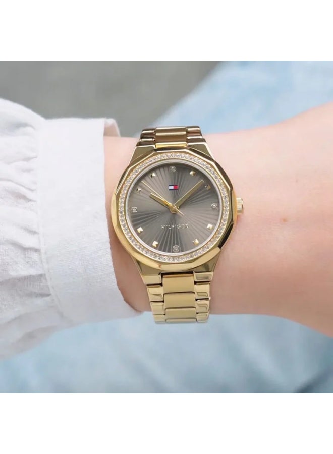 Tommy Hilfiger Women’s Piper Gold Stainless Steel Watch – Brown Dial Elegant Design | Model 1782725 - Image 5