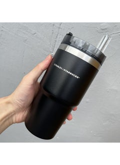 Stanley Insulated mug with straw lid, for water, Iced Tea or Coffee, Juice and Smoothie 20 oz,Black  - Image 3