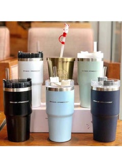 Stanley Insulated mug with straw lid, for water, Iced Tea or Coffee, Juice and Smoothie 20 oz,Black  - Image 4