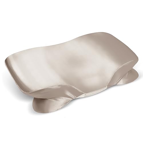 Zelimun Satin Pillowcase for Zelimun Cervical Pillow, Ergonomic Case, Smooth & Soft Sleeping Pillowcase, Champagne Pillow Cover with Zipper - Image 1