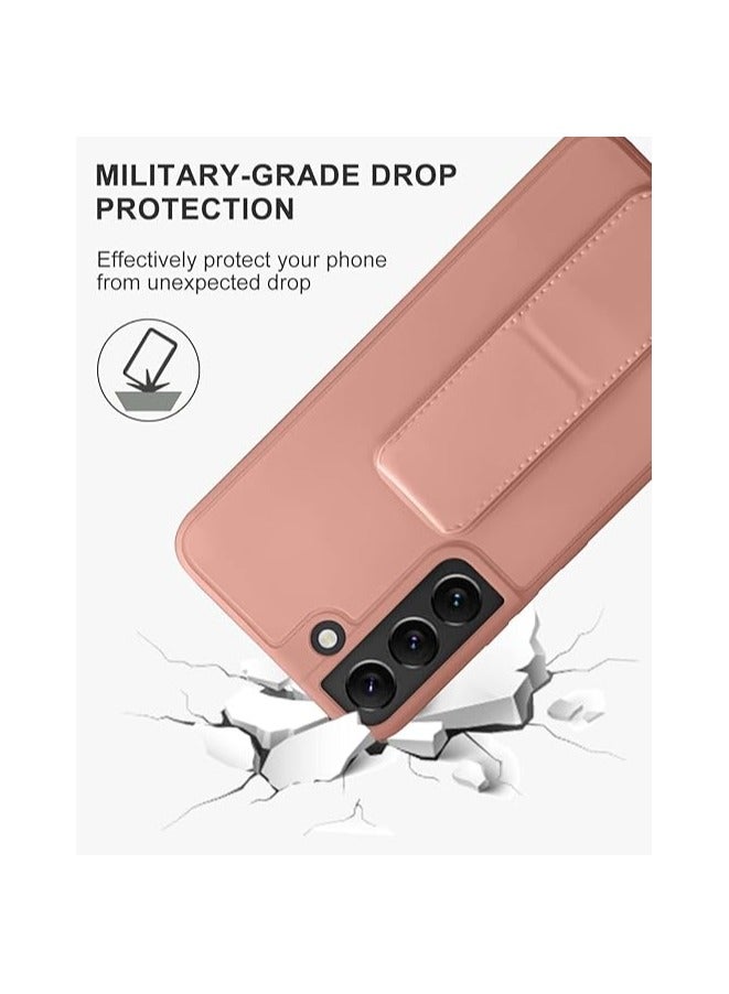 Denx Samsung Galaxy A26 Back Stand Case Magnetic Car Holder Soft Silicone Horizontal & Vertical Kickstand Cover Wrist Strap Full protection Case for Samsung Galaxy A26 (Pink) - Image 3