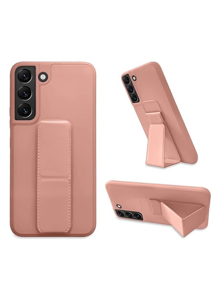 Denx Samsung Galaxy A26 Back Stand Case Magnetic Car Holder Soft Silicone Horizontal & Vertical Kickstand Cover Wrist Strap Full protection Case for Samsung Galaxy A26 (Pink) - Image 1