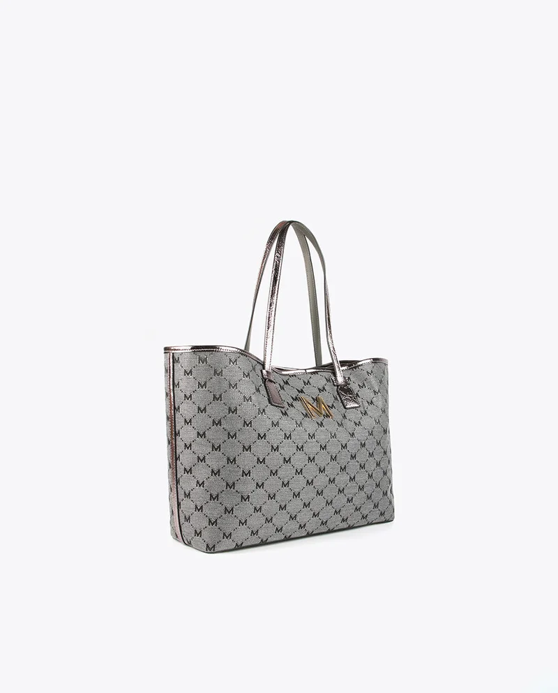 Lola Casademunt Grey monogrammed tote bag