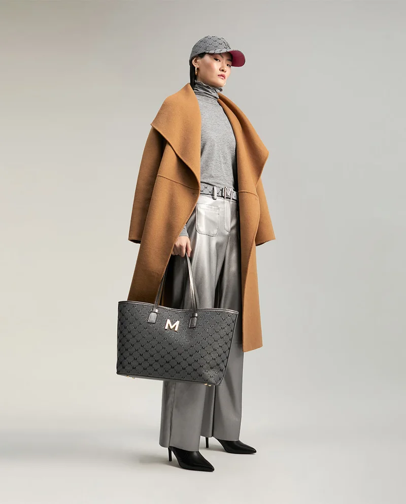 Lola Casademunt Grey monogrammed tote bag