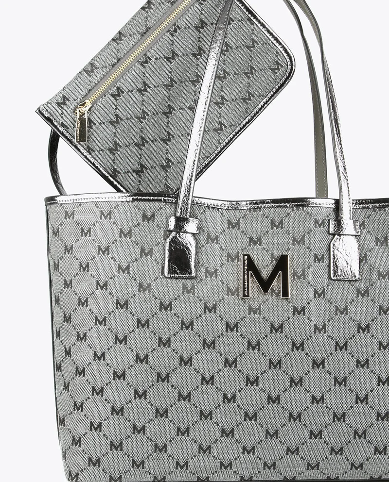 Lola Casademunt Grey monogrammed tote bag