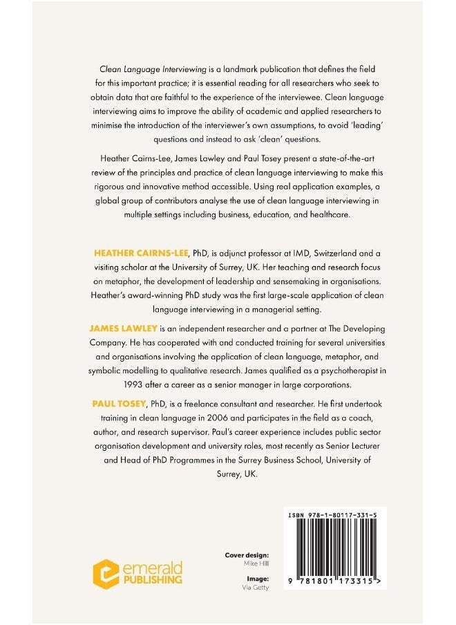 null - Clean Language Interviewing: Principles and Applications for Researchers and Practitioners - Image 1