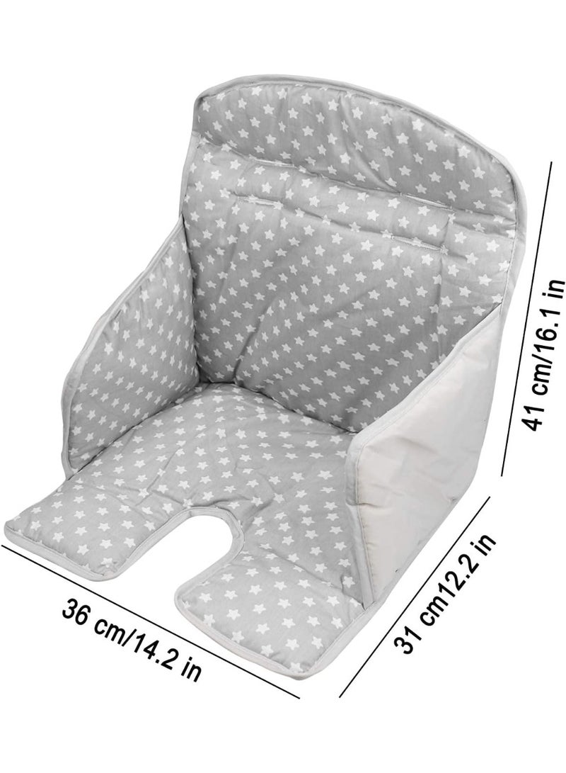 twoworld High Chair Cushion, High Chair Seat Cover for Baby Dining Hair (Gray Star) - Image 2