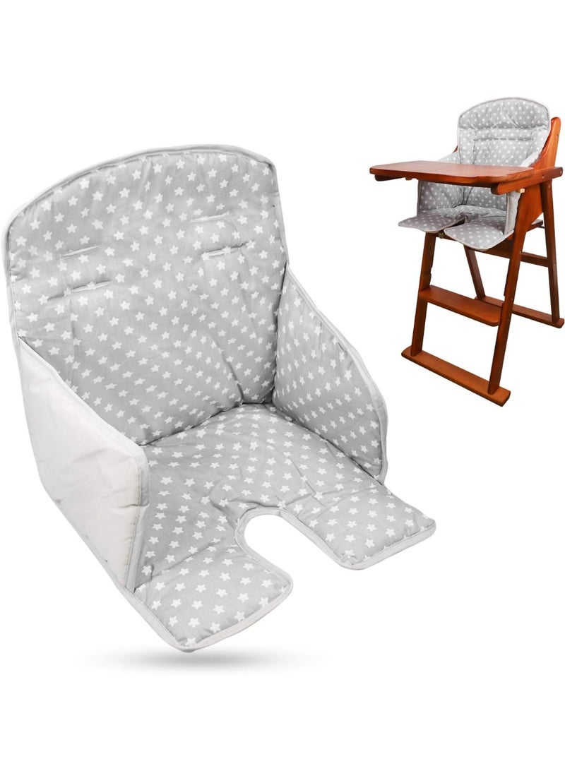 twoworld High Chair Cushion, High Chair Seat Cover for Baby Dining Hair (Gray Star) - Image 1