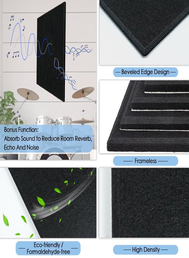 BXI Felt Bulletin Board with Pins & Magnetic Dry Erase Whiteboard Combo, 8 Pcs 12 X 12 X 3/8 Inch Self-Adhesive Vision Display Tiles, Note Memo Panels for Home School Education Office Wall Decor - Image 4