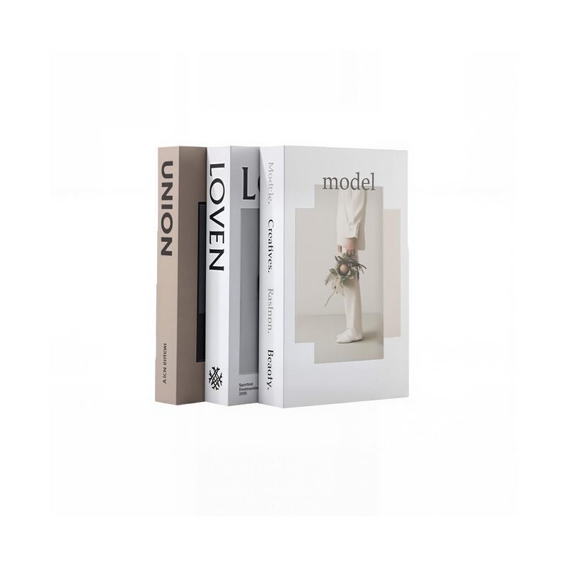 3 كتب مزيفة لتزيين المنزل، كتب مزيفة لتزيين طاولة القهوة، يمكن استخدامها فقط لتزيين الغرفة - Image 1